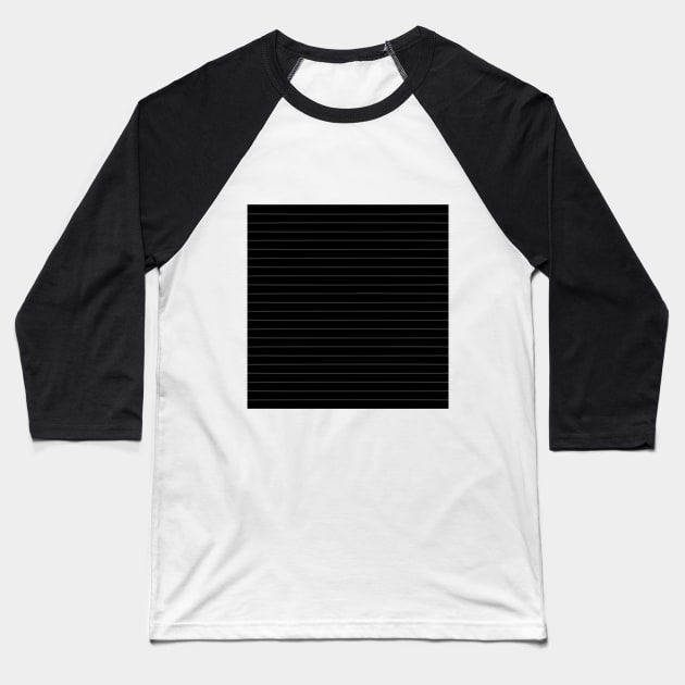 Solid black stripes Baseball T-Shirt by Bluewave21